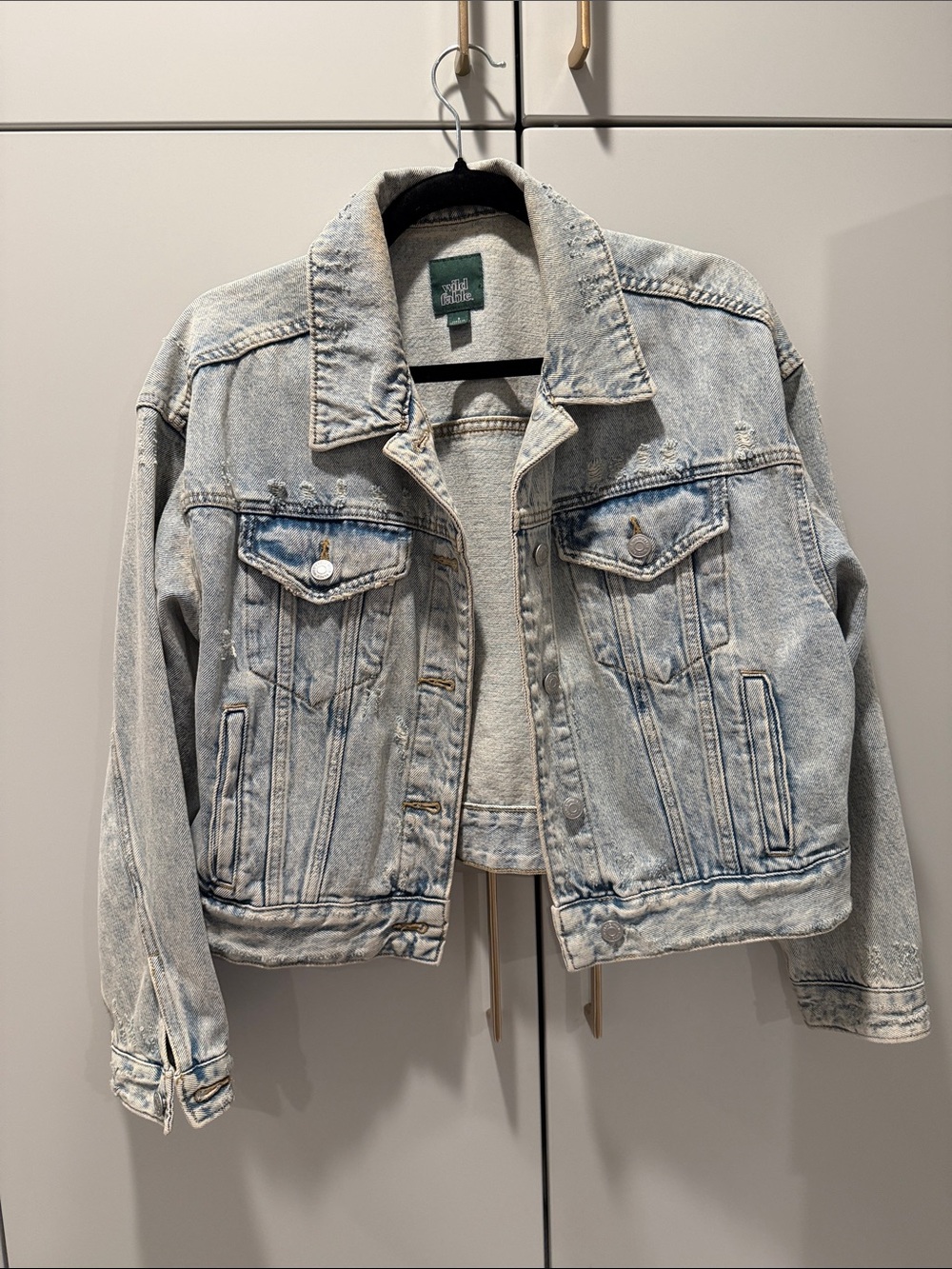 wild fable Light Blue Washed Denim Jacket